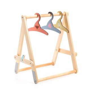 Djeco - Doll's Clothing Rack with Hangers