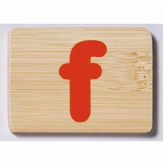 EverEarth Bamboo Name Train Letter Tablet - F