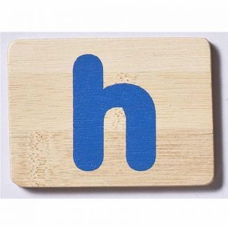 EverEarth Bamboo Name Train Letter Tablet - H