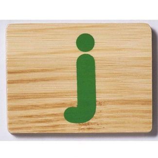 EverEarth Bamboo Name Train Letter Tablet - J
