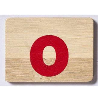 EverEarth Bamboo Name Train Letter Tablet - O