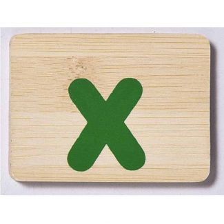 EverEarth Bamboo Name Train Letter Tablet - X