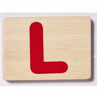 EverEarth Bamboo Name Train Letter Tablet - L