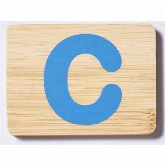 EverEarth Bamboo Name Train Letter Tablet - C