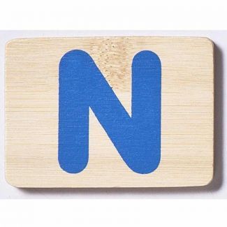 EverEarth Bamboo Name Train Letter Tablet - N