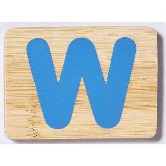 EverEarth Bamboo Name Train Letter Tablet - W