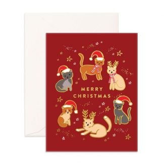 Fox & Fallow - Christmas Cats Foil - Greeting Card