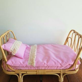 Poppie Toys - Poppie Duvet and Pillow Set with Fringe - Pink