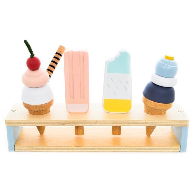 Wooden ice best sale cream stand toy