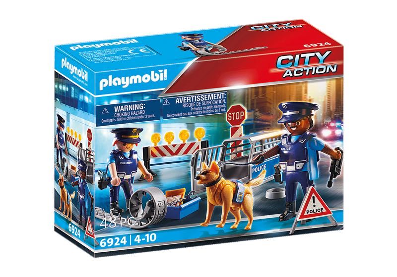 Playmobil City Action Police Road Block 6924 Knock On Wood