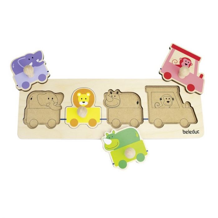 Animal outlet puzzle train