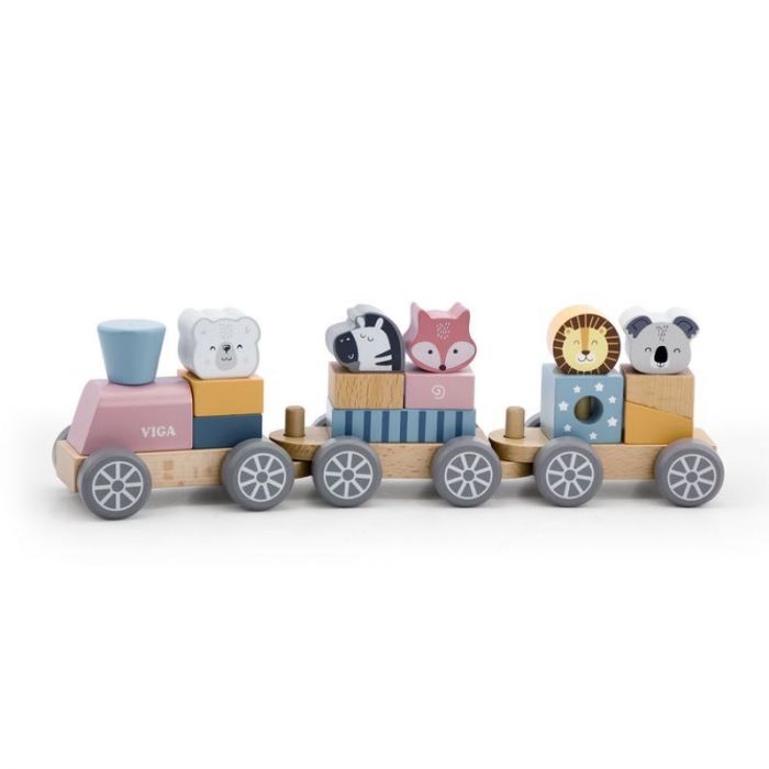 Stacking Train The Original Toy Company Viga PolarB Wood Toy 