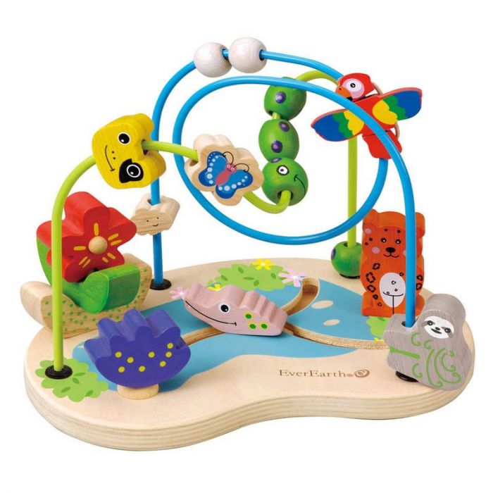 EverEarth Amazon Bead Fun Wooden Bead Maze Animal Maze Baby
