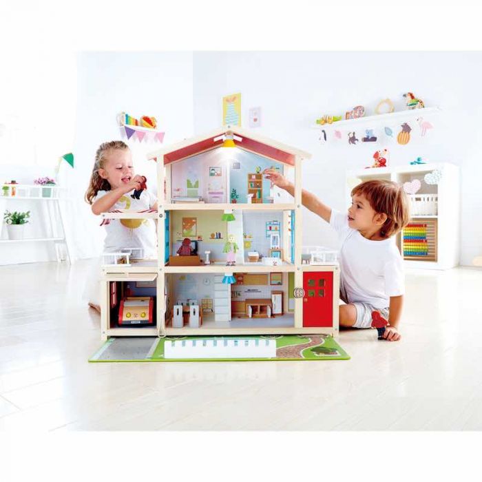 Hape wooden dollhouse clearance