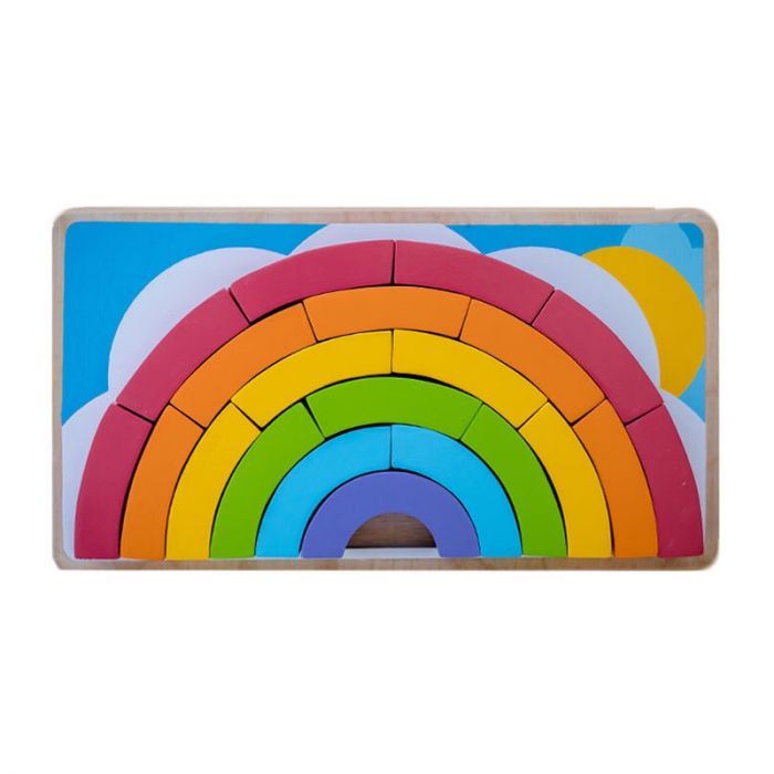 Kiddie Connect Rainbow Jigsaw Puzzle Knock On Wood Toys