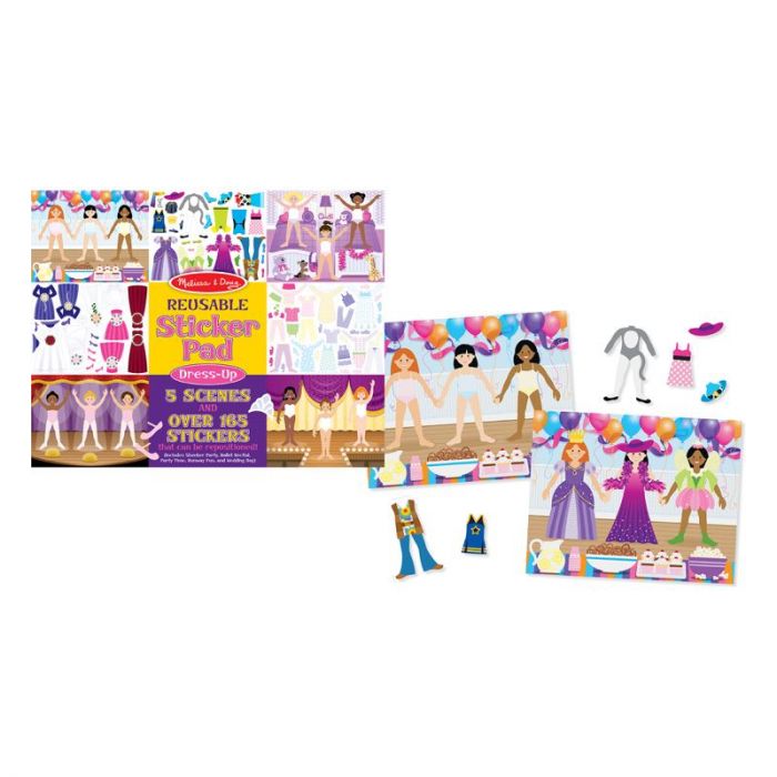 Melissa Doug Reusable Sticker Pad Dress Up 4198 Knock On Wood Toys