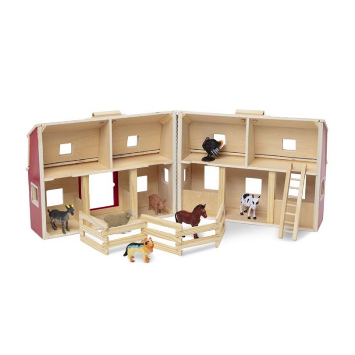 Wooden barn hotsell toy melissa doug