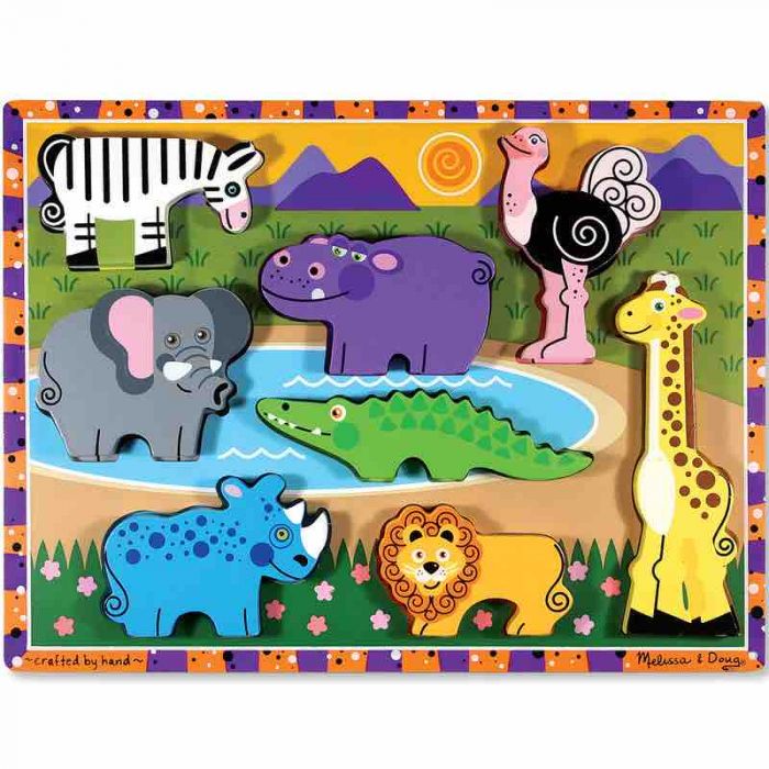 Melissa & Doug - Safari Animals Chunky Puzzle | Knock On Wood Toys