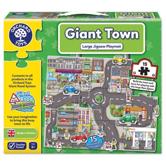 Orchard Toys Floor Jigsaw Giant Town 20pc Knock On Wood Toys