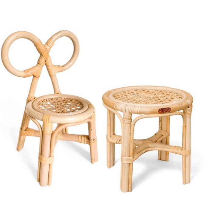 Child wicker table & chair set best sale
