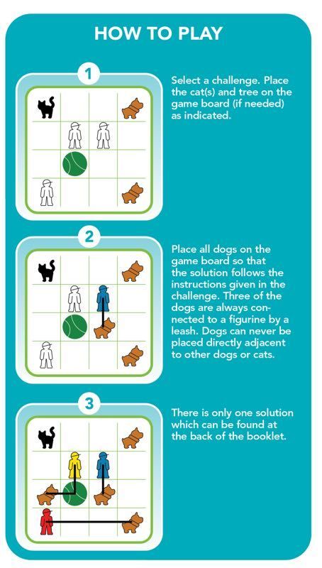 SmartGames Walk The Dog - Gioco Da Tavolo Rompicapo Per Bambini, Con Cani E Guinzagli, 60 Sfide, Età 5-8 Anni