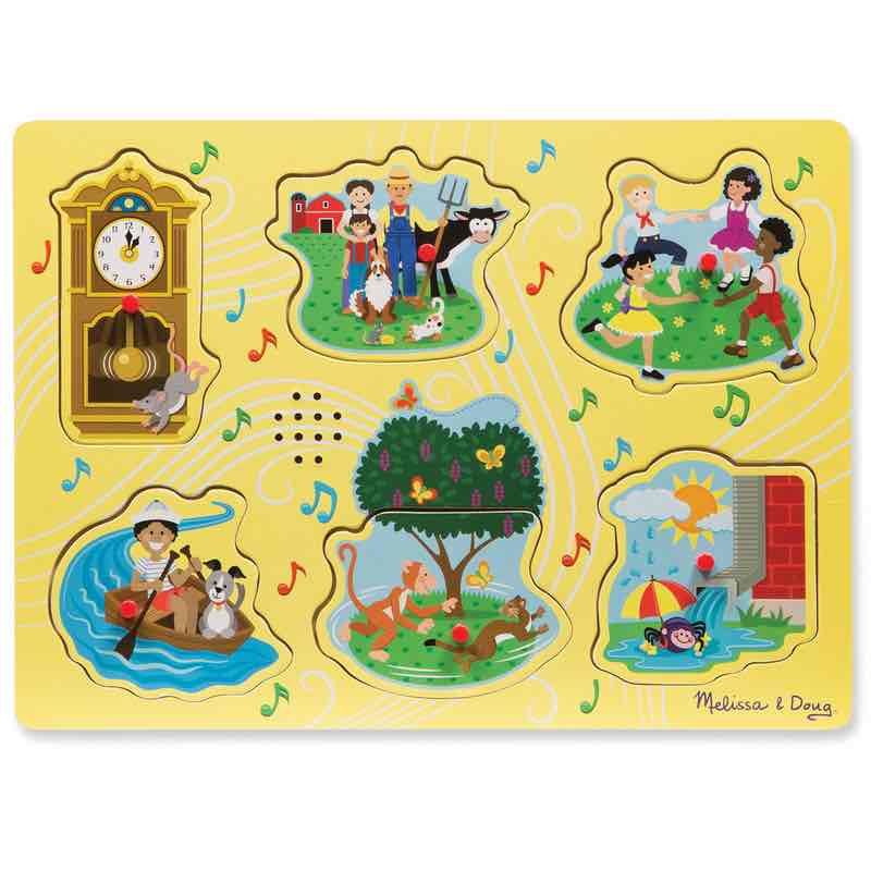 Melissa & Doug SingAlong Nursery Rhymes Sound Puzzle Wooden Puzzle Sound Puzzle