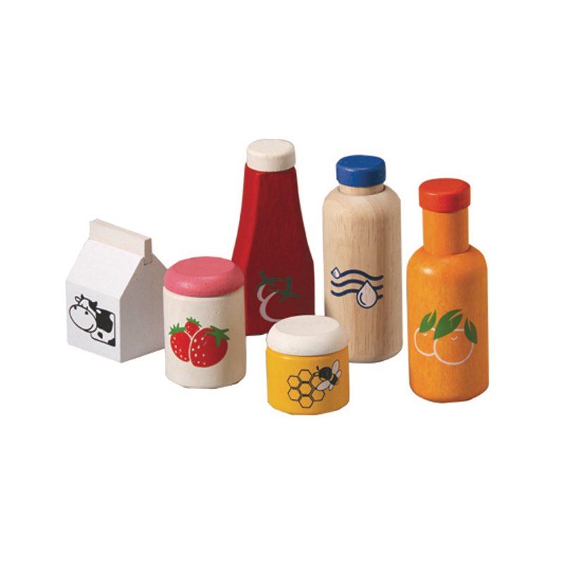 Plan Toys Wooden Food & Beverage Set Wooden Food Wooden Food Items