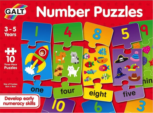 Galt - Number Puzzles Sets for Kids - Knockonwoodtoys