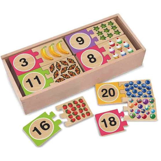 Melissa & Doug Self Correcting 1 - 20 Number Puzzles for Kids Online – Knockonwoodtoys